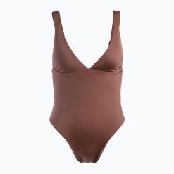 Strój kąpielowy jednoczęściowy damski ROXY Silky Island. Brązowe stroje jednoczęściowe damskie Roxy, l, bez wzorów. Za 179.99 zł.