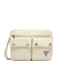 Guess Jeans Torebka CWBEO-GUESS-XC-002-09 Écru. Listonoszki damskie Guess Jeans, z aplikacjami, z jeansu, bez dodatków. Za 199.99 zł.