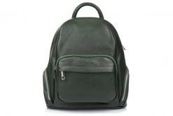 Plecak c. zielony skórzany U21. Zielone plecaki męskie bez wzorów, z materiału. Za 329.99 zł.
