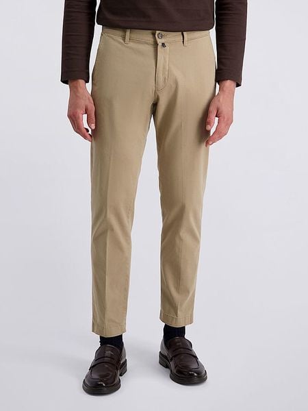 Pierre Cardin Spodnie chino w kolorze beżowym rozmiar: W35/L32. Brązowe spodnie materiałowe męskie Pierre Cardin, z aplikacjami. Za 159.95 zł.