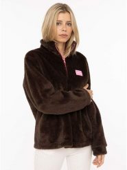 Zwillingsherz Bluza polarowa w kolorze brązowym rozmiar: XL. Brązowe bluzy bez kaptura damskie Zwillingsherz, xl, z polaru. Za 139.95 zł.