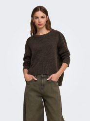 ONLY Sweter w kolorze brązowym rozmiar: M. Brązowe swetry klasyczne damskie Only, m, bez kołnierzyka. Za 89.95 zł.