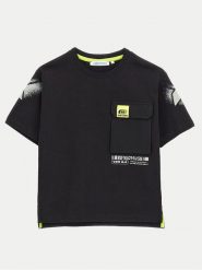 Original Marines T-Shirt DFP4037YM Czarny Regular Fit. Czarne t-shirty chłopięce Original Marines, bez wzorów, z bawełny, bez ramiączek. Za 49.99 zł.