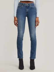 G-Star Dżinsy - Skinny fit - w kolorze niebieskim rozmiar: W26. Niebieskie jeansy damskie G-Star, z podwyższonym stanem. Za 240.45 zł.