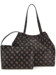 Guess Torebka w kolorze brązowym - 32 x 27 x 15 cm rozmiar: onesize. Brązowe torebki klasyczne damskie Guess, z aplikacjami, z materiału, bez dodatków. Za 421.67 zł.