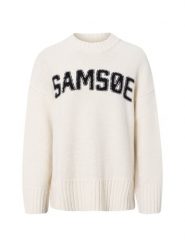 Samsøe Samsøe Sweter z zawartością wełny - Sakeiku Kobiety biały, S. Białe swetry klasyczne damskie Samsoe & Samsoe, s, z dzianiny, bez kołnierzyka. Za 999.95 zł.