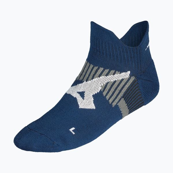 Skarpety Mizuno DryLite Race Mid. Niebieskie skarpetki damskie Mizuno, z aplikacjami, z elastanu. Za 27.99 zł.