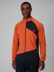 4F Bluza trekkingowa regular bez kaptura męska - pomarańczowa S. Brązowe bluzy bez kaptura męskie 4f, l, z materiału. Za 199.99 zł.