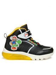 Geox Sneakersy J Ciberdron Boy J46LBJ 054FU C0054 D Czarny. Czarne buty sportowe chłopięce Geox, ze skóry, bez zapięcia. Za 279.99 zł.