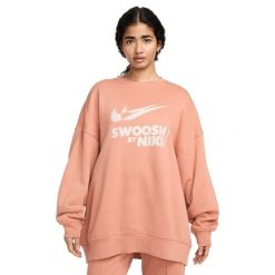 Kobieta>bluza Damskie Nike. Brązowe bluzy bez kaptura damskie Nike. Za 263.99 zł.