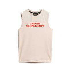 Damski tank top Superdry Sport Luxe. Czerwone topy sportowe damskie Superdry., m, bez wzorów, z bawełny, bez ramiączek. Za 113.75 zł.