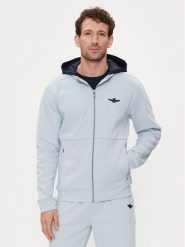 Aeronautica Militare Bluza 241FE1867P329 Błękitny Regular Fit. Niebieskie bluzy bez kaptura męskie AERONAUTICA MILITARE, m, z bawełny. Za 429.99 zł.