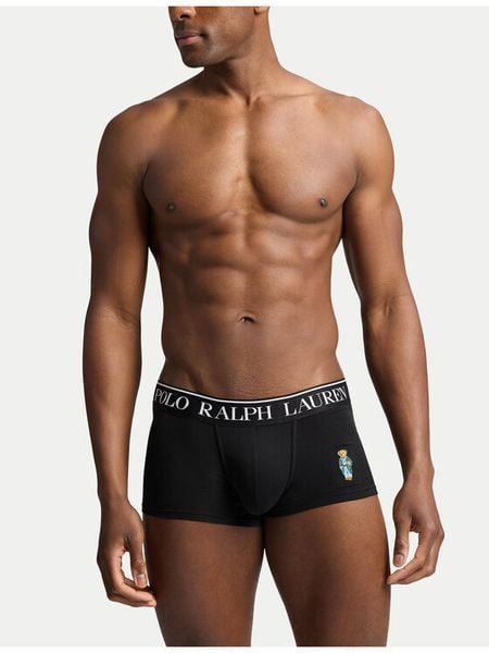 Polo Ralph Lauren Bokserki 714966106003 Czarny. Czarne bokserki męskie Polo Ralph Lauren, bez wzorów, z bawełny. Za 159.99 zł.