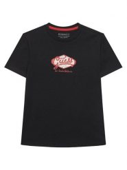 Guess T-Shirt L6RI02 K8HM4 Czarny Regular Fit. Czarne t-shirty chłopięce Guess, z aplikacjami, z bawełny, bez ramiączek. Za 89.99 zł.