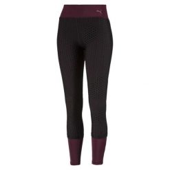 Legginsy damskie Puma Luxe Mesh Tight treningowe sportowe. Czarne bielizna termoaktywna damska Puma, bez wzorów, z elastanu. Za 100.05 zł.