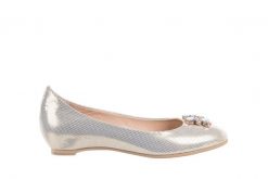 Baleriny Bayla-130 04105-065W-02 Złoty, Skóra naturalna - 38. Żółte baleriny damskie Bayla, bez wzorów, ze skóry, bez obcasa, na koturnie. W wyprzedaży za 179.10 zł.