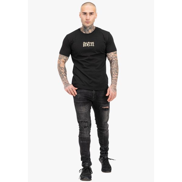 T-shirt o klasycznym kroju Benlee Kilaas. Czarne t-shirty męskie Benlee, m, bez wzorów, z bawełny, bez kołnierzyka. Za 136.00 zł.