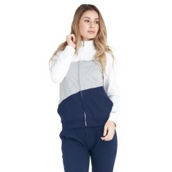 Bluza z zamek błyskawiczny na co dzień na siłownię. Szare bluzy bez kaptura damskie LEONE 1947 APPAREL, m, z bawełny. Za 218.92 zł.