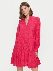 YAS Sukienka letnia Holi 26027162 Różowy Regular Fit. Czerwone sukienki damskie YAS, na lato, l, bez wzorów, z bawełny, bez kołnierzyka, bez ramiączek. Za 259.99 zł.