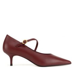 Szpilki GINO ROSSI. Czerwone szpilki Gino Rossi, bez wzorów, bez obcasa. Za 329.99 zł.