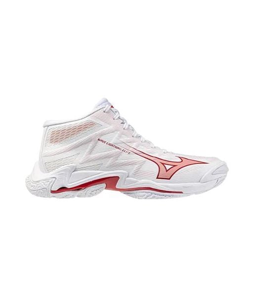 Damskie buty halowe Mizuno Wave Lightning Elite. Białe obuwie do biegania damskie Mizuno, mizuno wave. Za 449.99 zł.