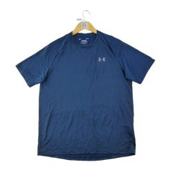 Second life - T-shirt męski Tech Under Armour - Jak nowy. Niebieskie t-shirty męskie Under Armour, l, bez wzorów, z materiału, bez kołnierzyka. Za 85.16 zł.