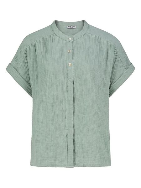 Sublevel Bluzka w kolorze zielonym rozmiar: M/L. Zielone bluzki damskie Sublevel, l, bez wzorów, z bawełny, bez kołnierzyka, bez ramiączek. Za 70.41 zł.