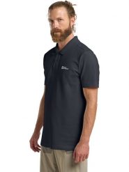 Jack Wolfskin Funkcyjna koszulka polo "Essential" w kolorze antracytowym rozmiar: XXL. Czarne koszulki polo męskie Jack Wolfskin, xxl, bez wzorów, z bawełny, bez ramiączek. Za 158.10 zł.