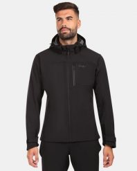 Męska kurtka softshell Kilpi RAVIO-M. Czarne kurtki męskie Kilpi, na jesień, m, bez wzorów, z materiału, klasyczne, z kapturem. Za 370.41 zł.