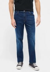 Męskie Spodnie Jeansowe Mustang Style Tramper Straight Denim Blue 1016333 5000 902. Niebieskie spodnie materiałowe męskie Mustang, bez wzorów, z denimu. Za 219.99 zł.