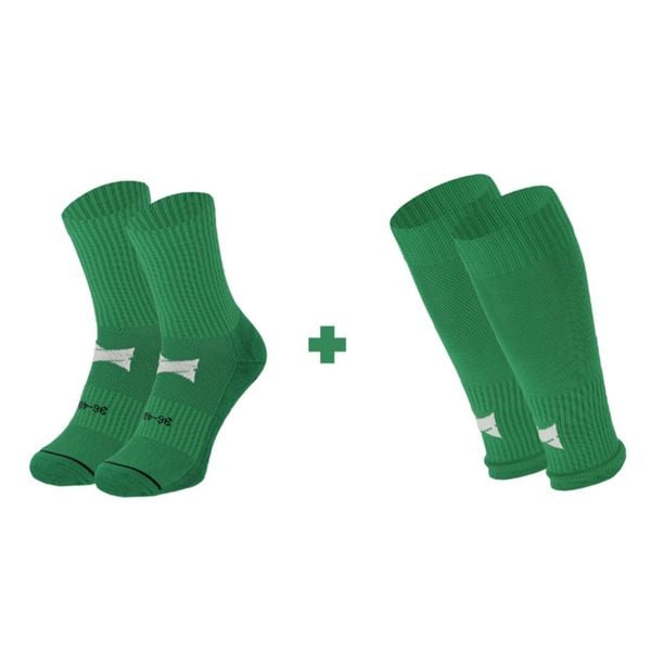 Skarpety piłkarskie + top - 2 x 2 pary. Zielone skarpetki damskie XTREME, bez wzorów, z elastanu. W wyprzedaży za 205.45 zł.