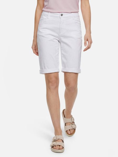 MAC Spodenki jeansowe - Shorty Kobiety Bawełna biały, 42-09. Białe szorty damskie MAC, bez wzorów, z bawełny. Za 179.95 zł.