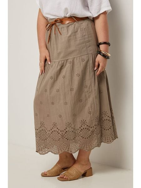 Curvy Lady Spódnica w kolorze jasnobrązowym rozmiar: 40/42. Brązowe spódniczki damskie Curvy Lady, bez wzorów, ze skóry, klasyczne, z standardowym stanem, maxi, proste. Za 113.36 zł.