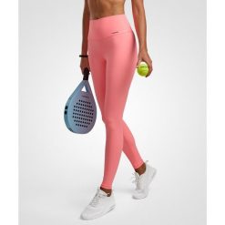 Legginsy do tenisa/padel damskie Smart z kieszenią na piłki. Brązowe legginsy damskie NORDICDOTS, xs, bez wzorów, z elastanu. Za 365.00 zł.