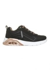 Buty sportowe damskie Skechers Uno Lite 2.0 Leopard Stride. Czarne buty sportowe na co dzień damskie Skechers, bez wzorów, z materiału, trekkingowe. Za 243.00 zł.