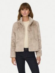 ONLY Futro Newvida 15295423 Beżowy Regular Fit. Brązowe futra damskie Only, xl. Za 249.99 zł.