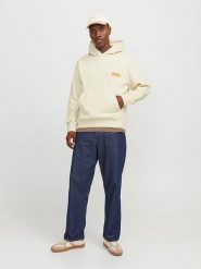 Jack & Jones Bluza w kolorze kremowym rozmiar: XL. Brązowe bluzy z kapturem męskie Jack & Jones, xl. Za 127.65 zł.