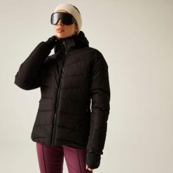 Kurtka narciarska damska z membraną Glacier Dare 2b. Czarne kurtki damskie Dare 2b, bez wzorów, z puchu, bez kaptura, narciarskie. W wyprzedaży za 699.99 zł.