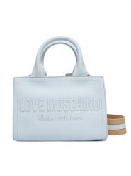 LOVE MOSCHINO Torebka JC4044PP1OLE0701 Błękitny. Niebieskie torebki klasyczne damskie Love Moschino, bez wzorów, ze skóry, bez dodatków. Za 879.99 zł.