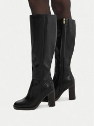 MEXX Kozaki EO-MI001804563W-01 Czarny. Czarne kozaki damskie Mexx, bez obcasa, na słupku. Za 429.99 zł.