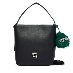 Torebka KARL LAGERFELD. Czarne torebki klasyczne damskie Karl Lagerfeld, bez wzorów, bez dodatków. Za 849.99 zł.