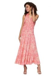 Aller Simplement Sukienka w kolorze różowo-kremowym rozmiar: 42. Różowe sukienki damskie Aller Simplement, bez wzorów, z bawełny, klasyczne, bez kołnierzyka, bez ramiączek, maxi. Za 109.26 zł.