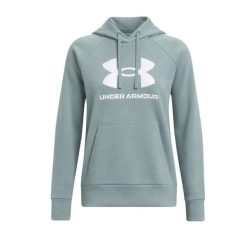 Bluza Damska Z Kapturem Sportowa Under Armour Rival Fleece Big Logo Hdy. Zielone bluzy sportowe damskie Under Armour, m, bez wzorów, z bawełny, bez ramiączek, długie, z kapturem. Za 280.25 zł.
