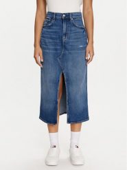 Tommy Jeans Spódnica jeansowa Claire DW0DW18225 Niebieski Regular Fit. Niebieskie spódniczki damskie Tommy Jeans, bez wzorów, z bawełny. Za 289.99 zł.