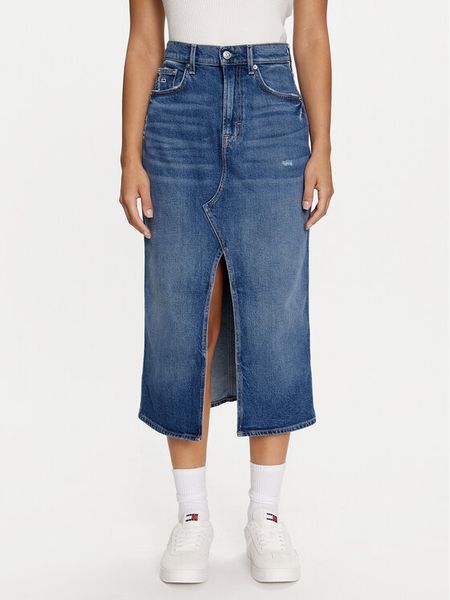 Tommy Jeans Spódnica jeansowa Claire DW0DW18225 Niebieski Regular Fit. Niebieskie spódniczki damskie Tommy Jeans, bez wzorów, z bawełny. Za 289.99 zł.