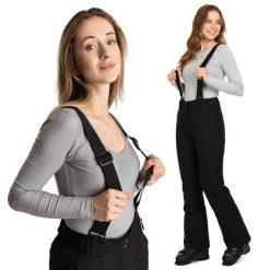 Spodnie narciarskie damskie KADVA Edge X Pants. Czarne spodnie dresowe damskie KADVA, bez wzorów. Za 199.99 zł.