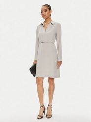 Calvin Klein Sukienka codzienna K20K207152 Beżowy Regular Fit. Brązowe sukienki damskie CALVIN KLEIN, na co dzień, bez wzorów, z syntetyku, bez kołnierzyka, bez ramiączek, proste. Za 589.99 zł.