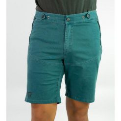 Mountain Bike Pants (MTB) jeździ unisex. Niebieskie szorty męskie JEANSTRACK, bez wzorów, z bawełny, sportowe. W wyprzedaży za 305.70 zł.