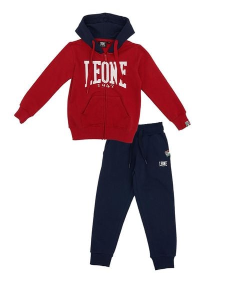 Bluza z kaptur na co dzień na siłownię. Czerwone bluzy z kapturem męskie LEONE 1947 APPAREL, z dresówki. Za 84.16 zł.