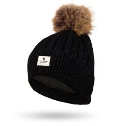 Czapka zimowa Peterson PTN HAT-09 czarny. Czarne czapki zimowe damskie Peterson, z futra. Za 37.99 zł.